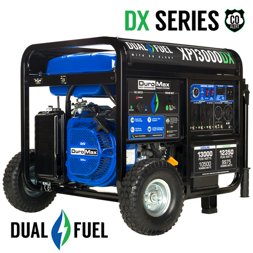 DuroMax 13,000 Watt Dual Fuel Portable Generator w/ CO Alert XP13000DX
