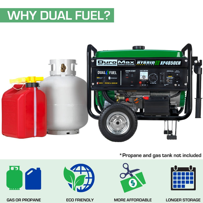 DuroMax 4,850 Watt Dual Fuel Portable Generator XP4850EH