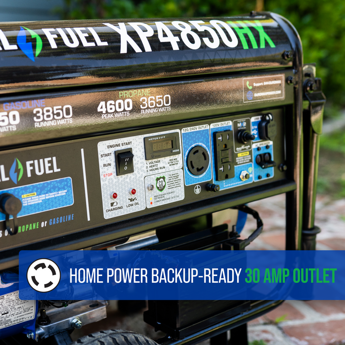 DuroMax 4,850 Watt Dual Fuel Portable HX Generator w/ CO Alert XP4850HX