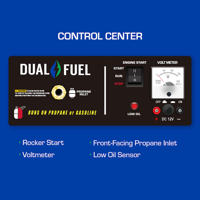 DuroMax 5,500 Watt Dual Fuel Portable Generator XP5500EH