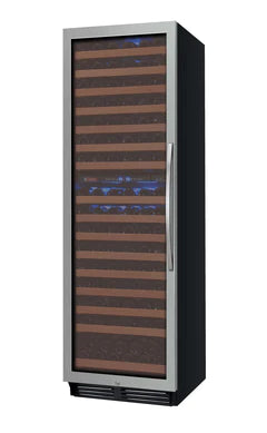 Allavino 24" Wide FlexCount II Tru-Vino Technology 172 Bottle Dual Zone Stainless Steel Left Hinge Wine Refrigerator