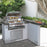 Cal Flame 4-Burner 4 ft. Stucco Grill Island with Propane GAS Grill Island in Stainless Steel LBK-401 R/L