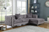 Best Quality Furniture 2 Piece Velvet Sectional W/ Storage Compartment S313