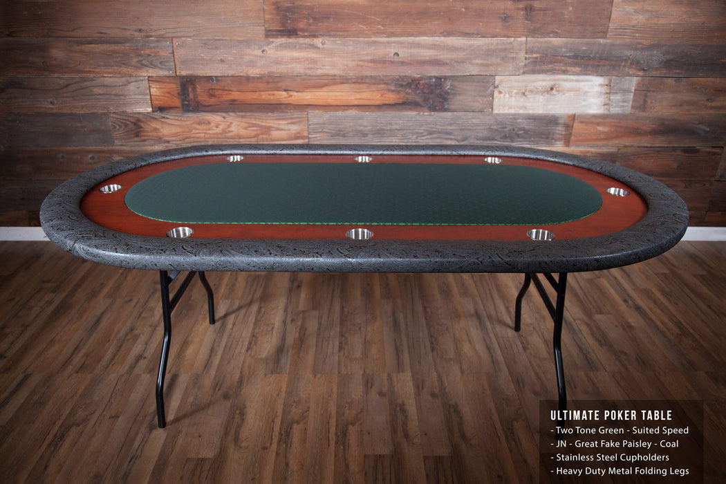BBO Ultimate Poker Table Jr With Mahogany Racetrack (Discontinued)