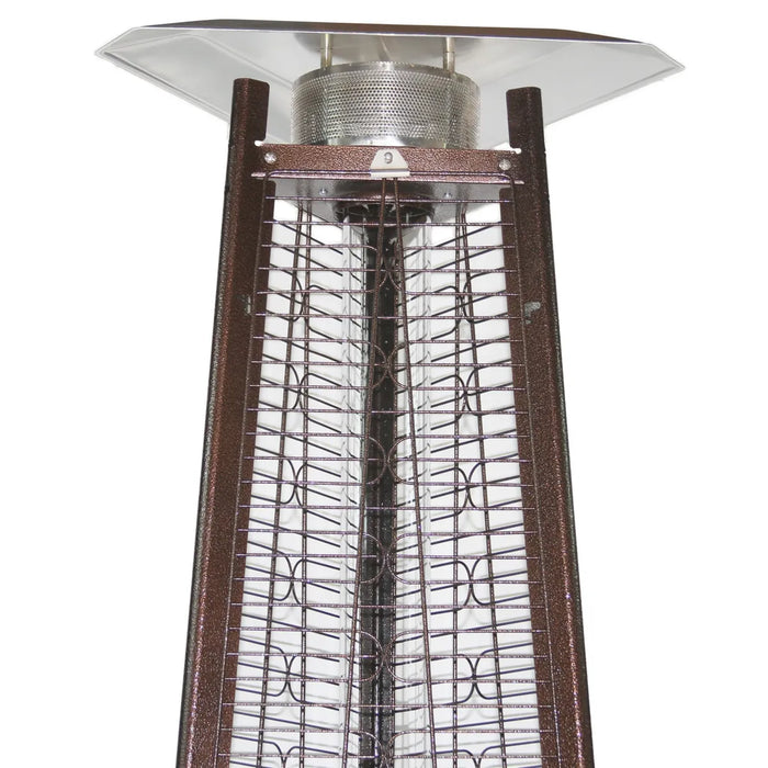 Radtec 93" Pyramid Flame Propane Patio Heater - Antique Bronze Finish (41,000 BTU)