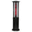 Radtec 80" Ellipse Flame Propane Patio Heater - Black with Ruby Glass (41,000 BTU) 80-ELL-FLM-HT