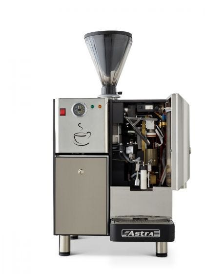 Astra Super Automatic Espresso Machine, Single Hopper with Refrigerator, 110V, SM-111-1