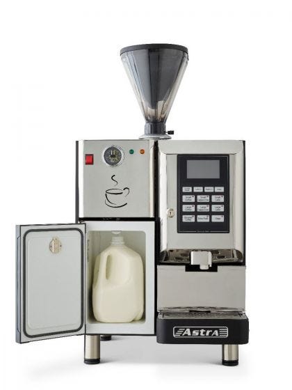 Astra Super Automatic Espresso Machine, Single Hopper with Refrigerator, 220V, SM-111