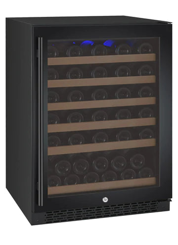 Allavino 24" FlexCount II Tru-Vino 56 Bottle Single Zone Black Right Hinge Wine Refrigerator